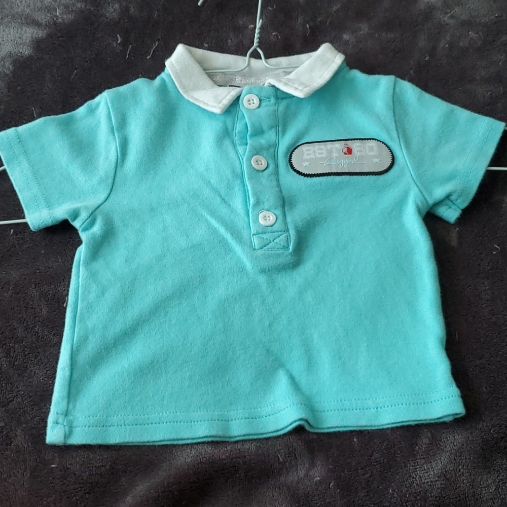 Blue collar shirt